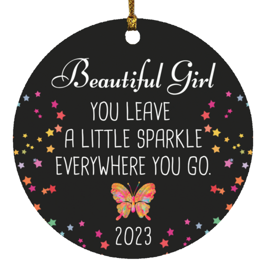 Beautiful Girl Sparkle Ornament