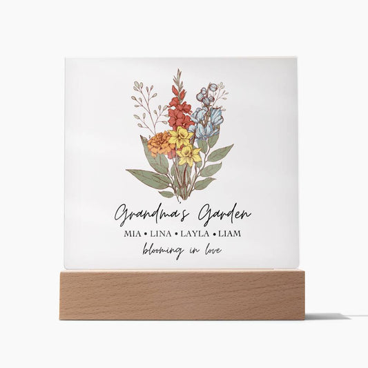 Grandma's Garden Personalized Plaque