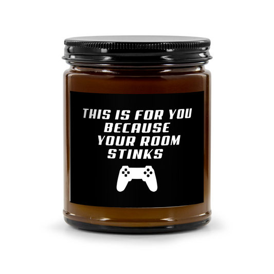 Room Stinks Gamer Candle, Black