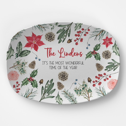 Christmas Traditions Wonderful Time of the Year Platter