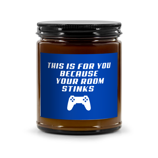 Room Stinks Gamer Candle, Blue