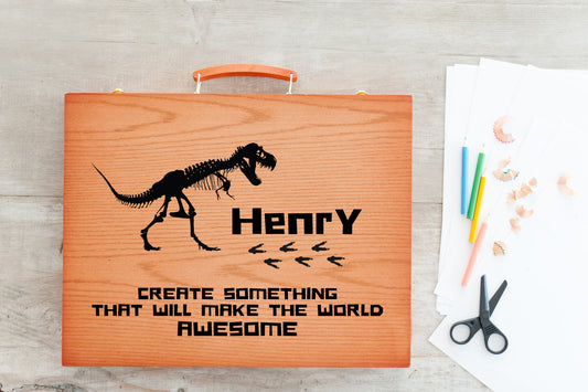 Persoanalized Art Kit, Dino Make the World Awesome