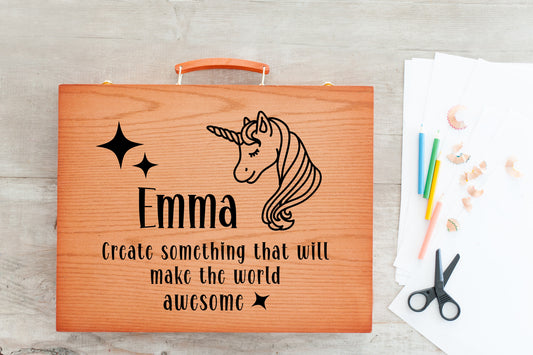 Personalized Art Kit, Unicorn Make the World Awesome
