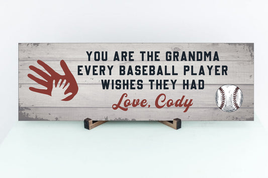 Personalized Baseball Grandma Sign