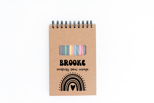 Personalized Creativity Takes Courage Sketch Pad