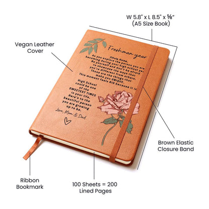 Freshman Year Personalized Birth Flower Journal