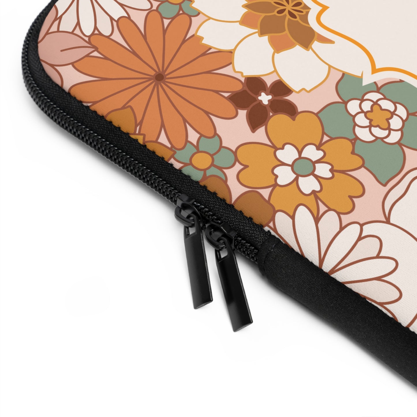 Retro Floral Personalized Laptop Sleeve
