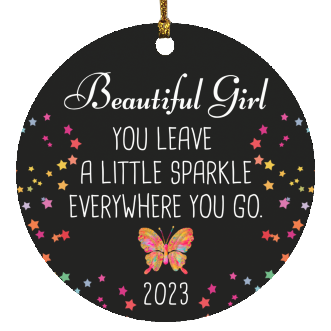Beautiful Girl Sparkle Ornament