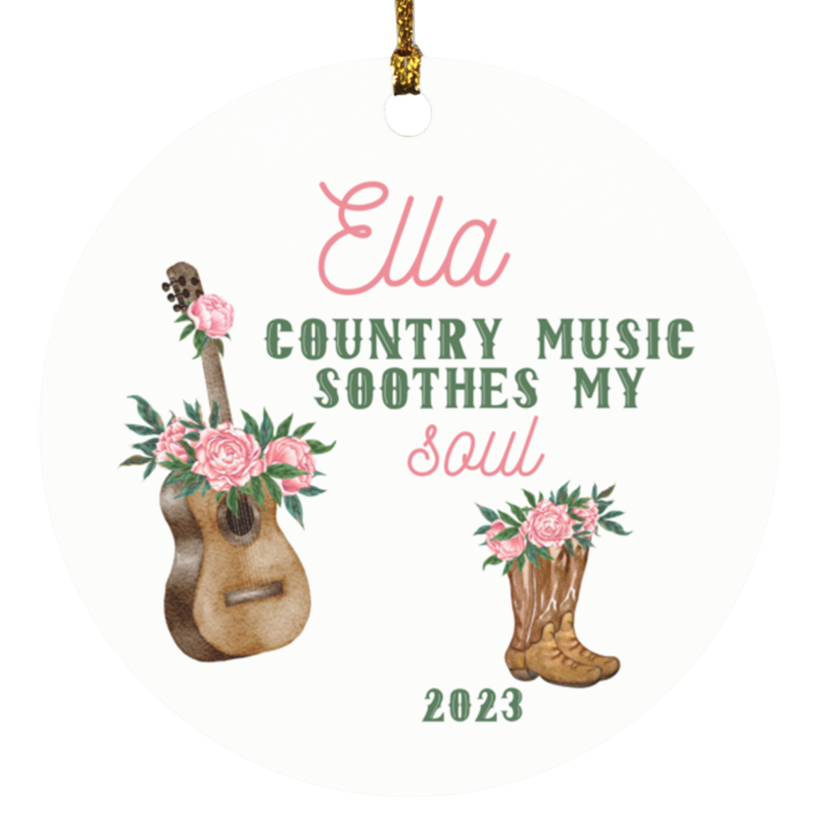 Country Music Personalized Ornament