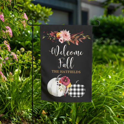 Welcome Fall Personalized Garden Flag