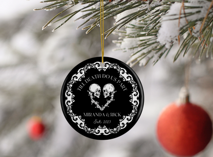 Till Death Do Us Part Personalized Ornament (Includes Free Shipping)