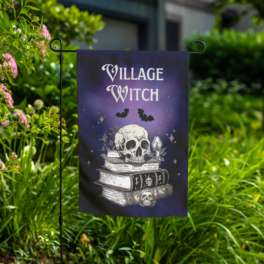 Village Witch Halloween Flag