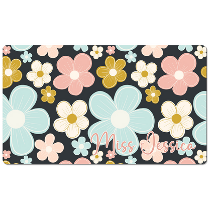 Pastel Flower Power Teacher Desk Mat