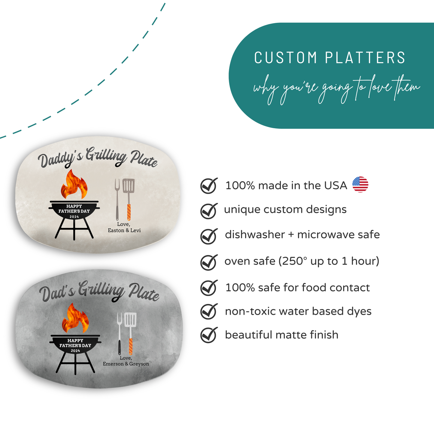 Happy Father's Day Personalized Platter