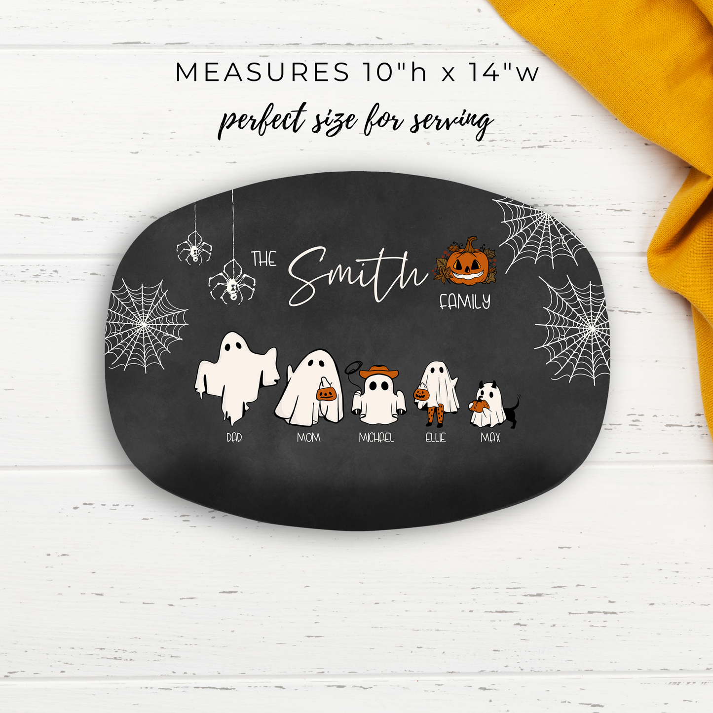 Ghost Family Halloween Personalized Platter (Includes Free Shipping)