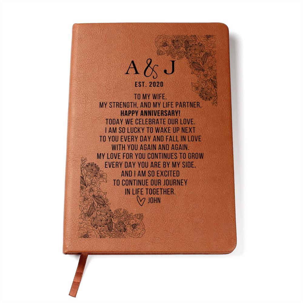 To My Wife 3rd Anniversary Personalized Journal