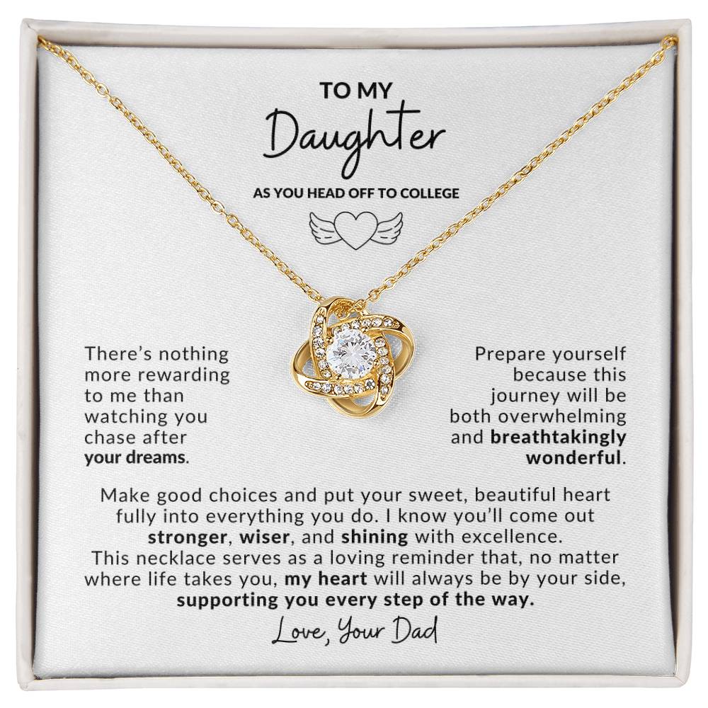 To My Daughter, Heading Off to College Necklace