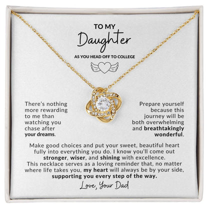 To My Daughter, Heading Off to College Necklace