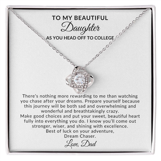 As You Head Off to College Daughter Necklace