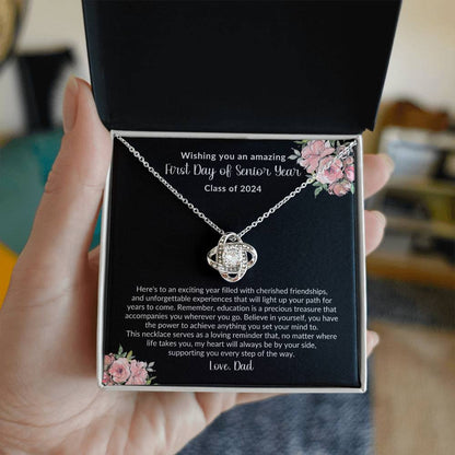 To My Daughter On Your First Day of Senior Year Necklace