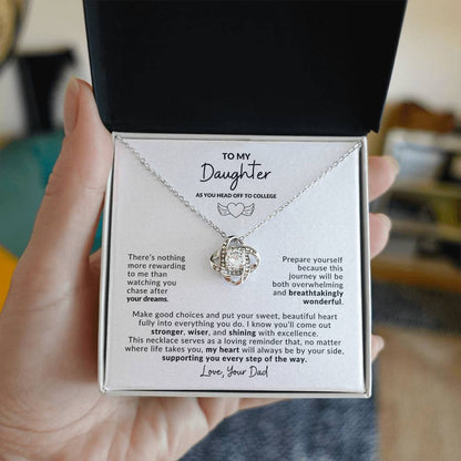 To My Daughter, Heading Off to College Necklace