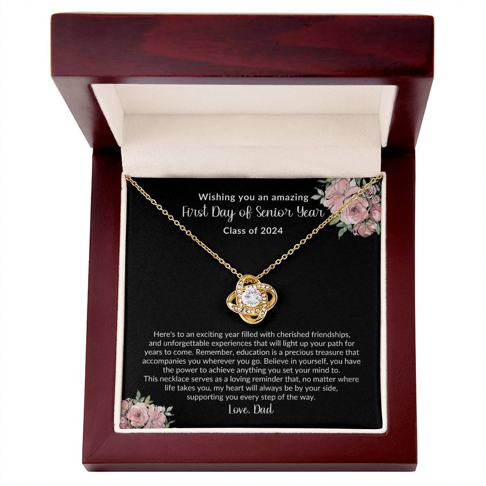 To My Daughter On Your First Day of Senior Year Necklace