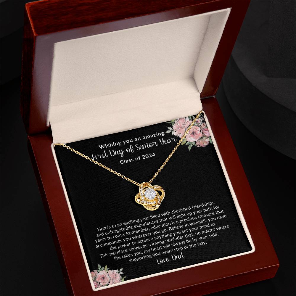 To My Daughter On Your First Day of Senior Year Necklace