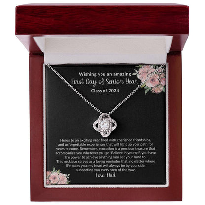 To My Daughter On Your First Day of Senior Year Necklace