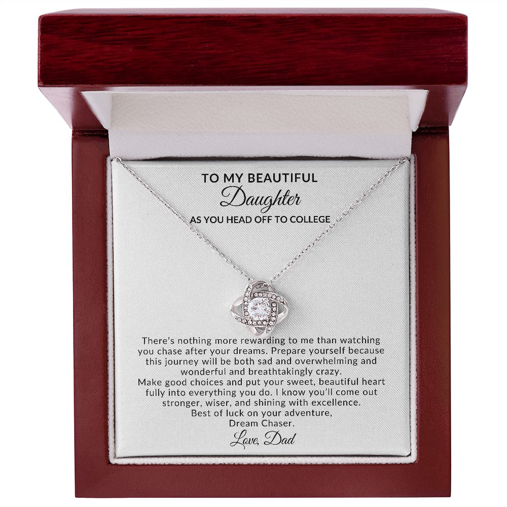 As You Head Off to College Daughter Necklace