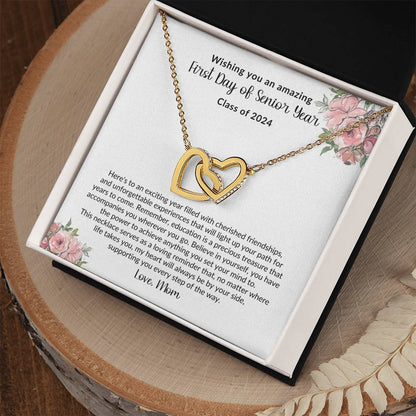 To My Daughter On Your First Day of Senior Year Necklace