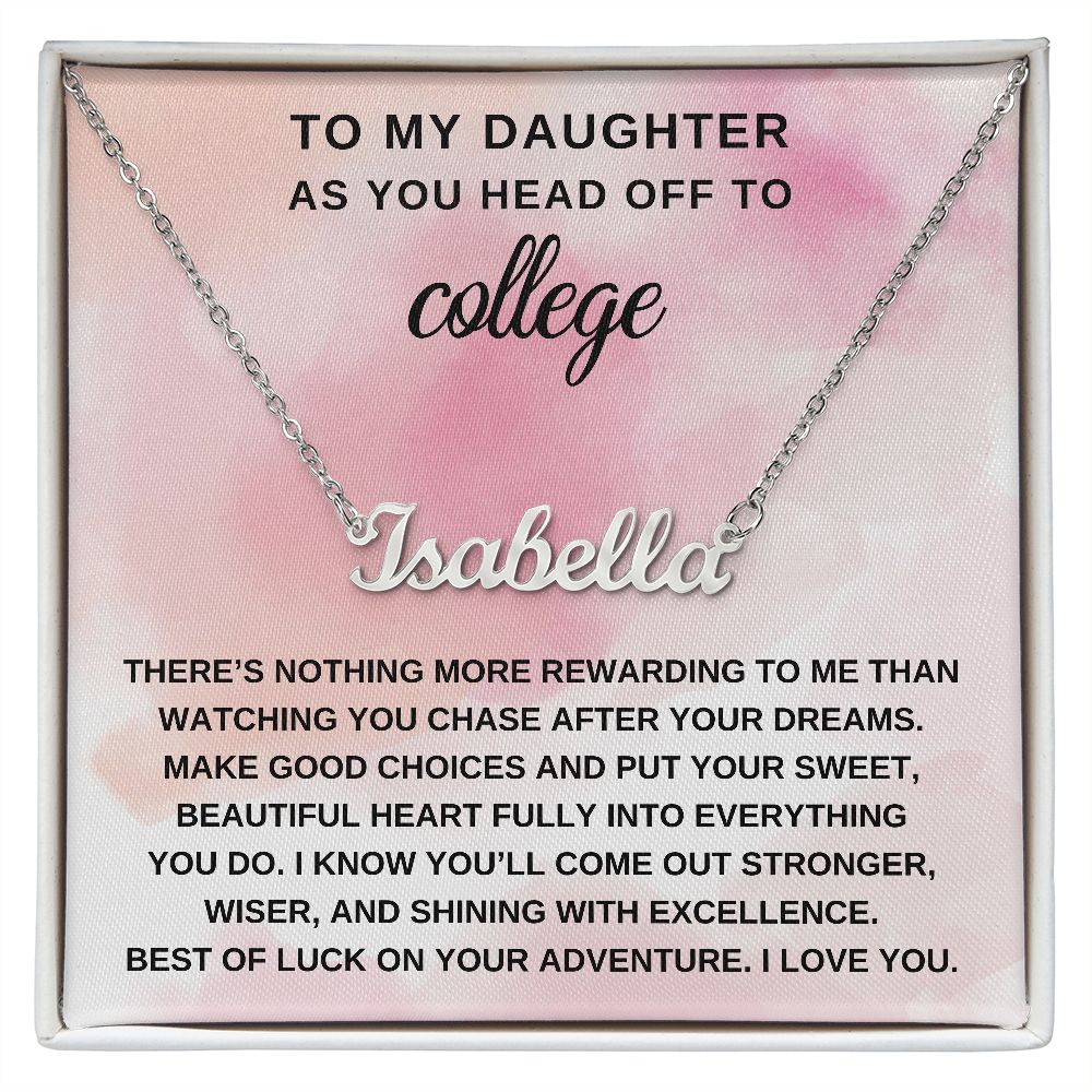 College Bound Custom Name Necklace