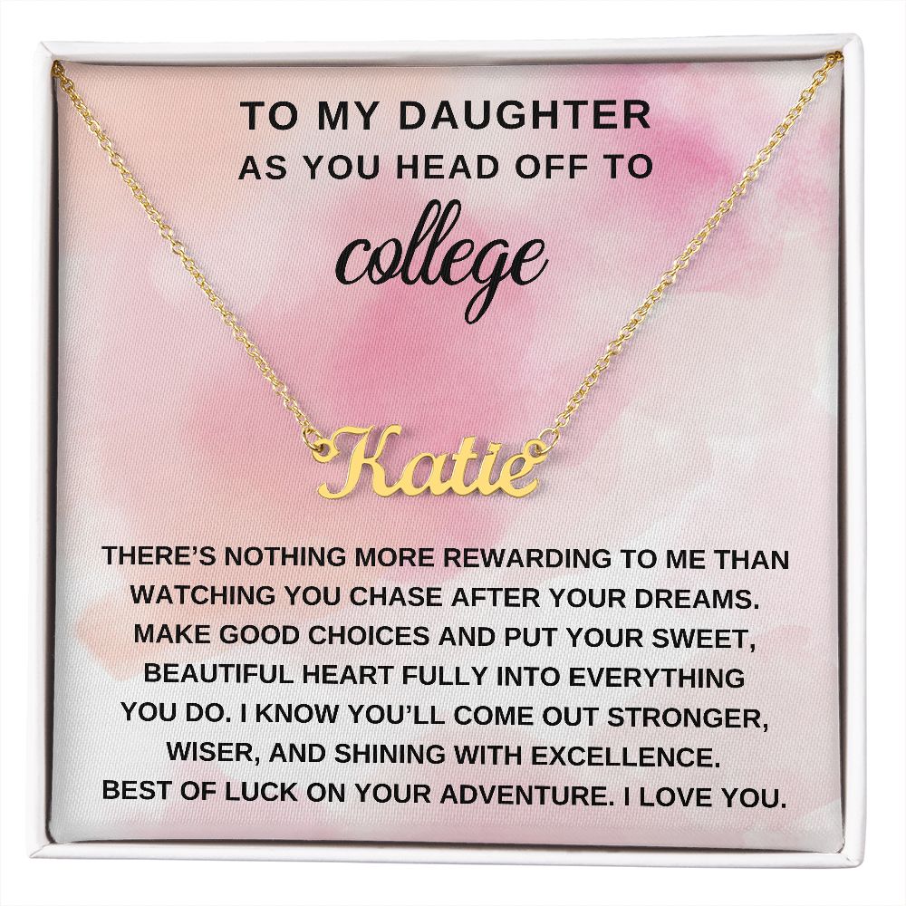 College Bound Custom Name Necklace