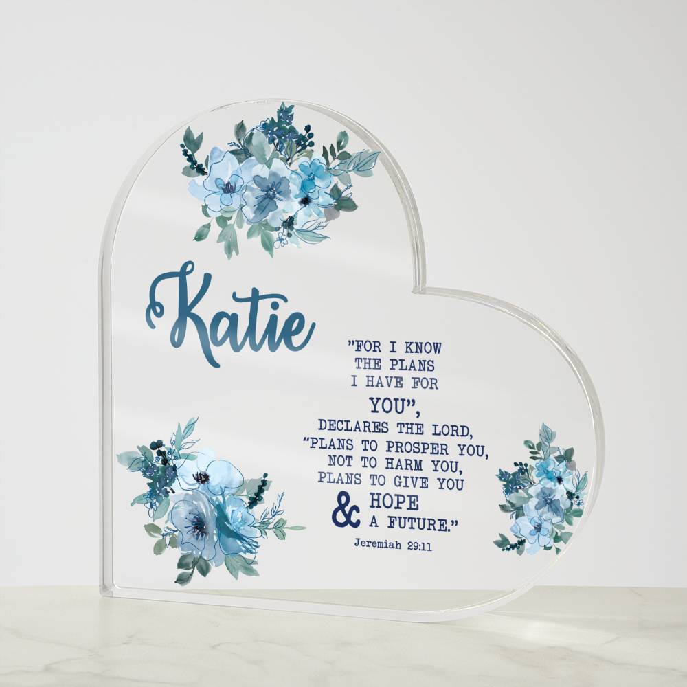 Personalized Bible Verse Acrylic Plaque, Jeremiah 29:11