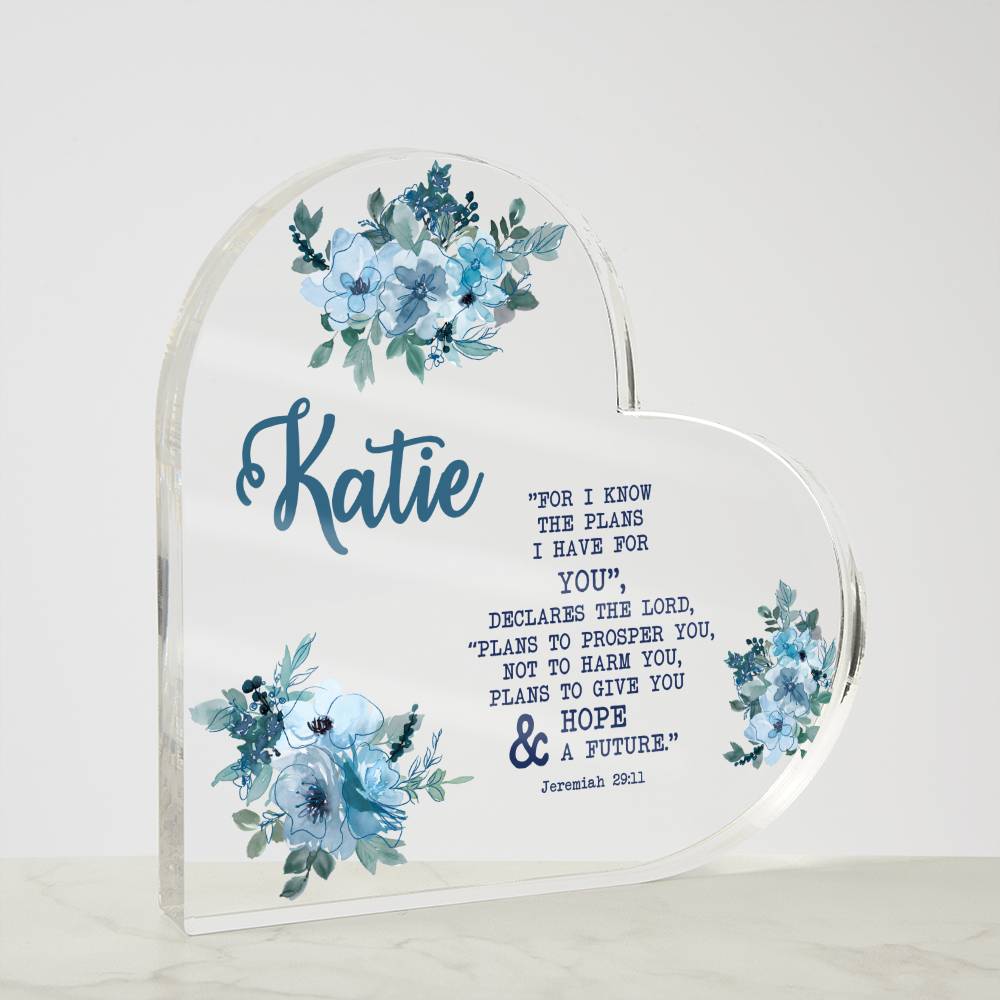 Personalized Bible Verse Acrylic Plaque, Jeremiah 29:11
