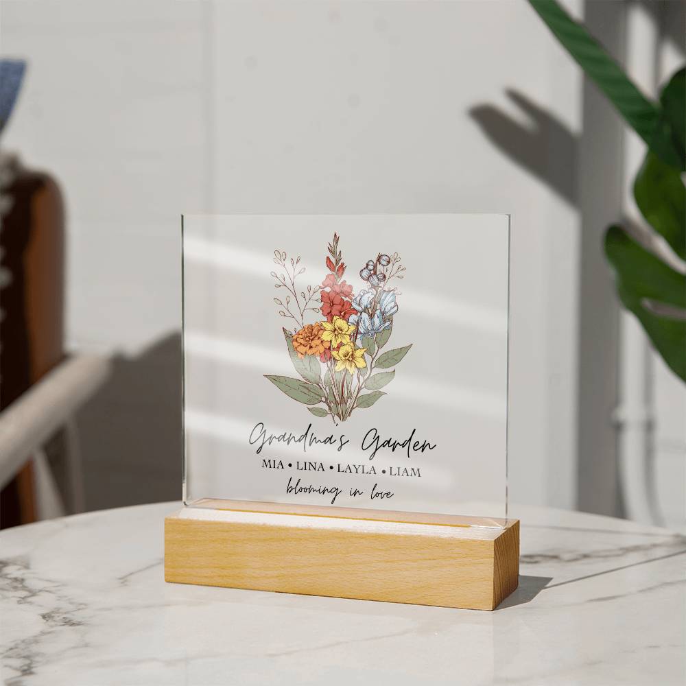 Grandma's Garden Personalized Plaque