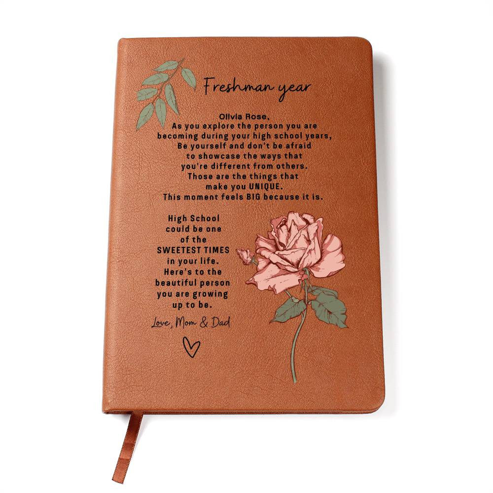 Freshman Year Personalized Birth Flower Journal