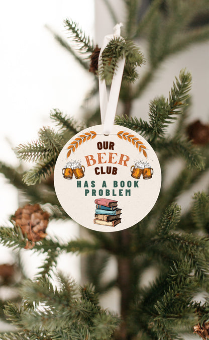 Beer Club Has a Book Probem Ornament