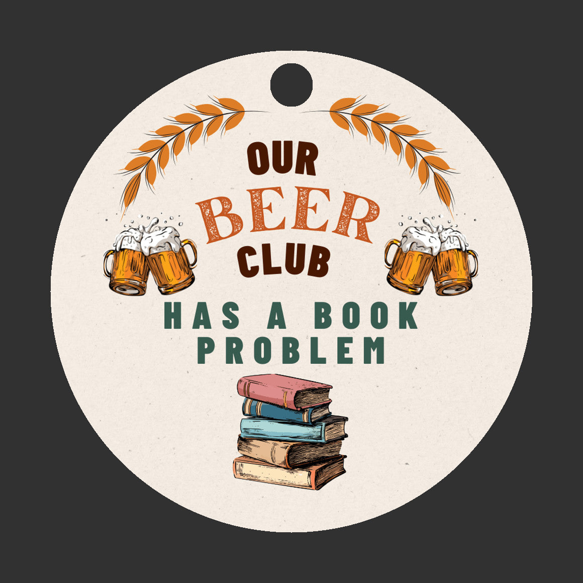 Beer Club Has a Book Probem Ornament