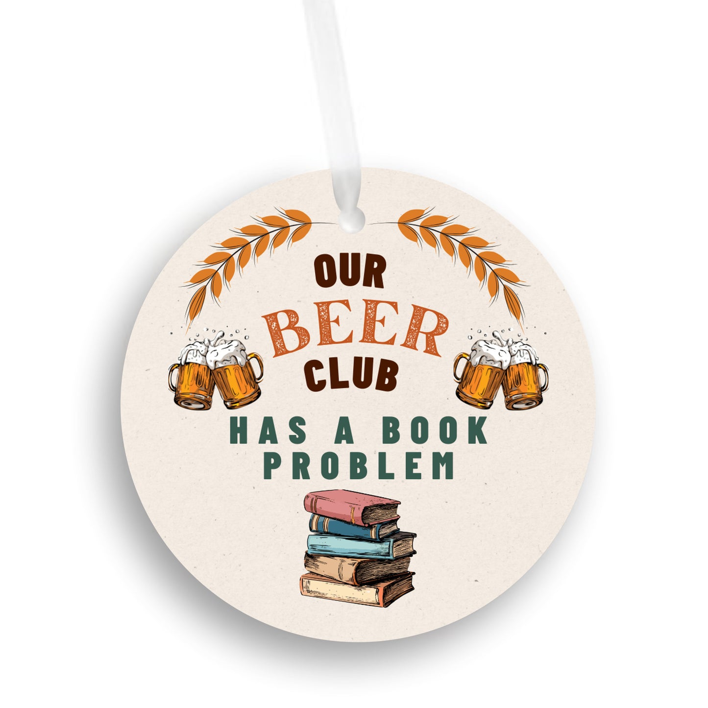 Beer Club Has a Book Probem Ornament