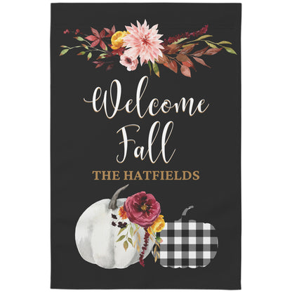 Welcome Fall Personalized Garden Flag