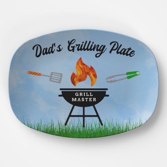 Grill Master Grass Personalized Platter