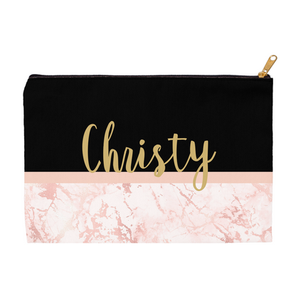 Personalized Marble Pouch, Blush