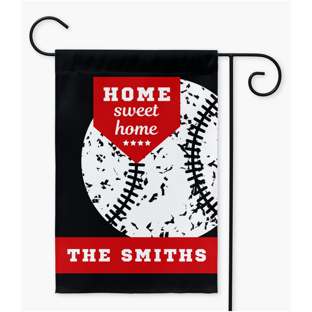 Personalized Baseball Flag, Home Sweet Home