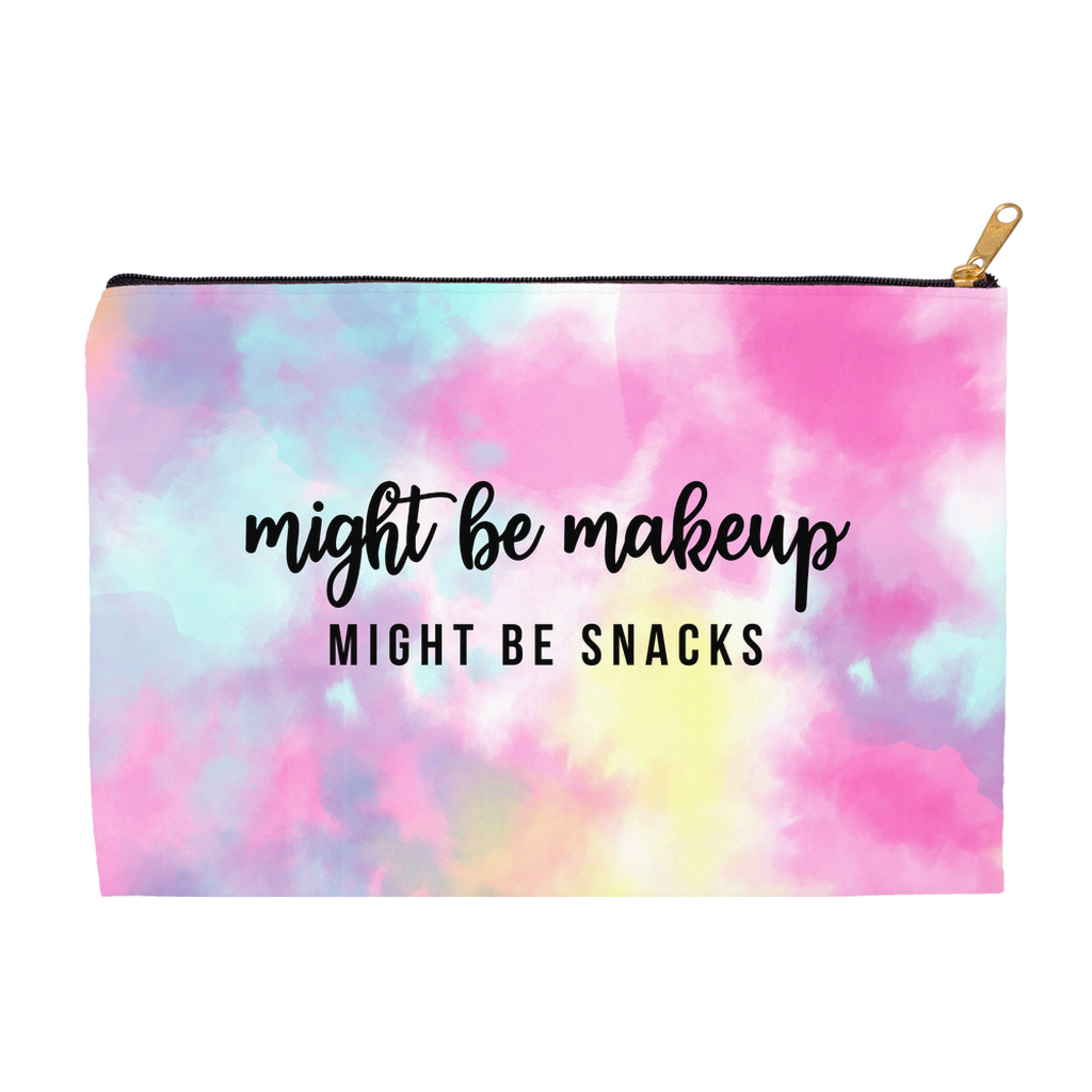 Personalized Makeup Bag, Might Be Makeup Might be Snacks