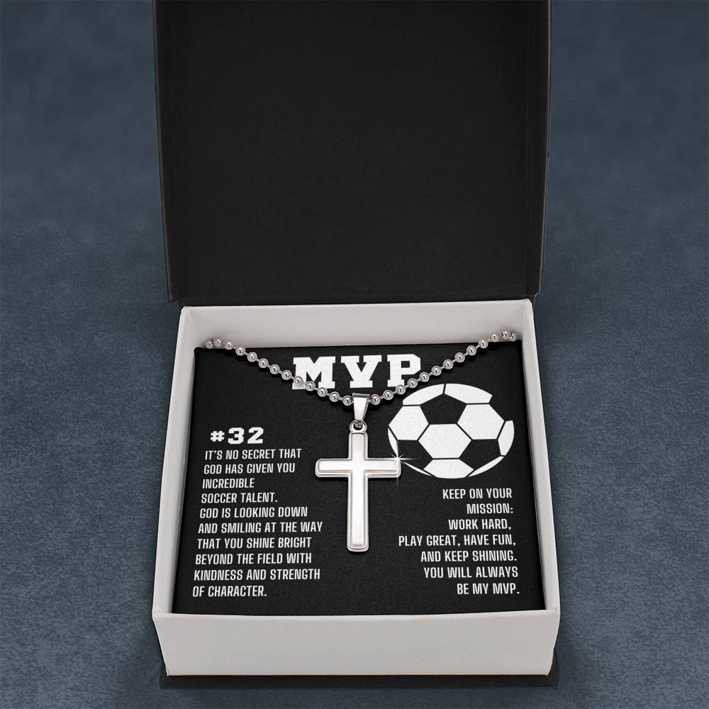 MVP Soccer Cross Necklace