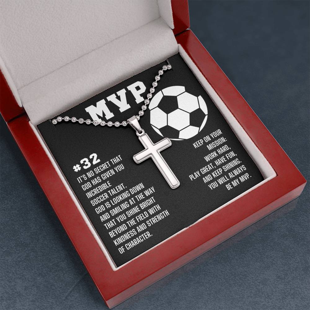 MVP Soccer Cross Necklace