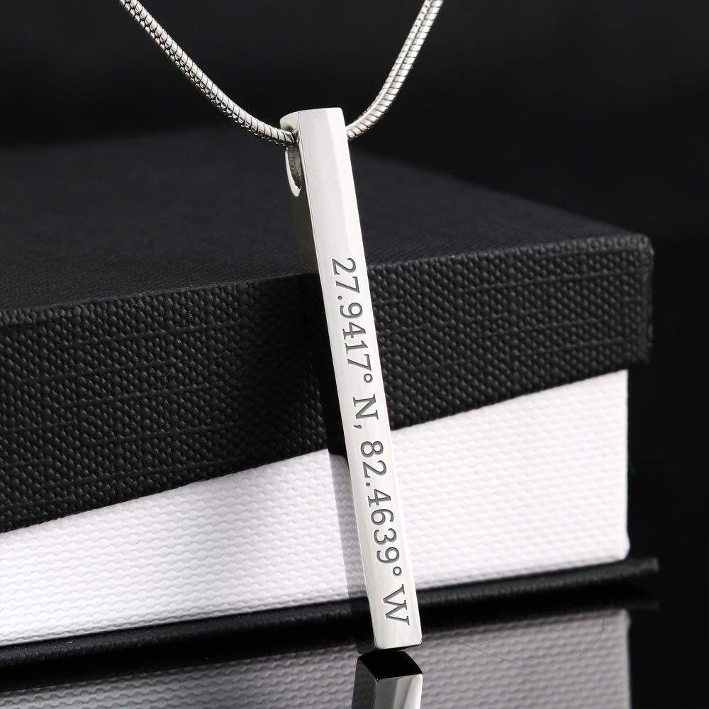 Where Our Love Story Began Coordinates Necklace