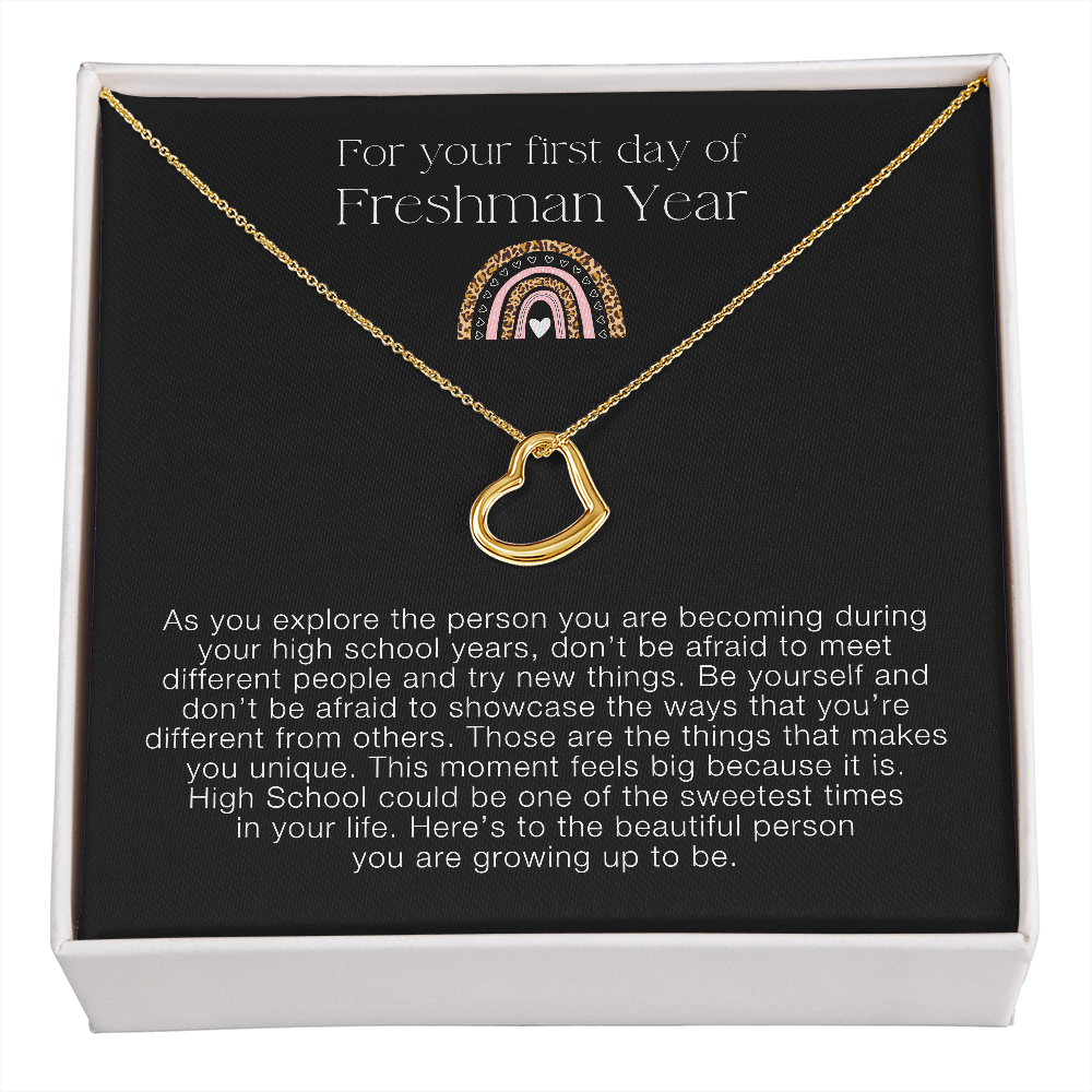 Freshman Year Delicate Heart Necklace