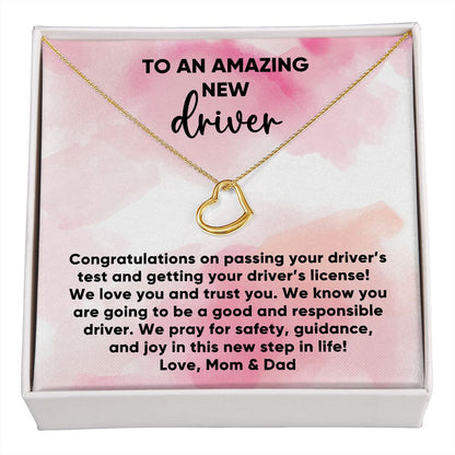 Amazing New Driver Heart Necklace