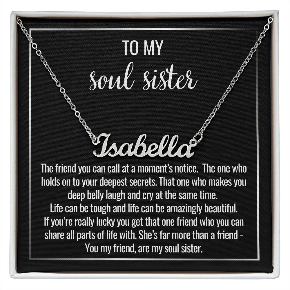 Soul Sister Custom Name Necklace